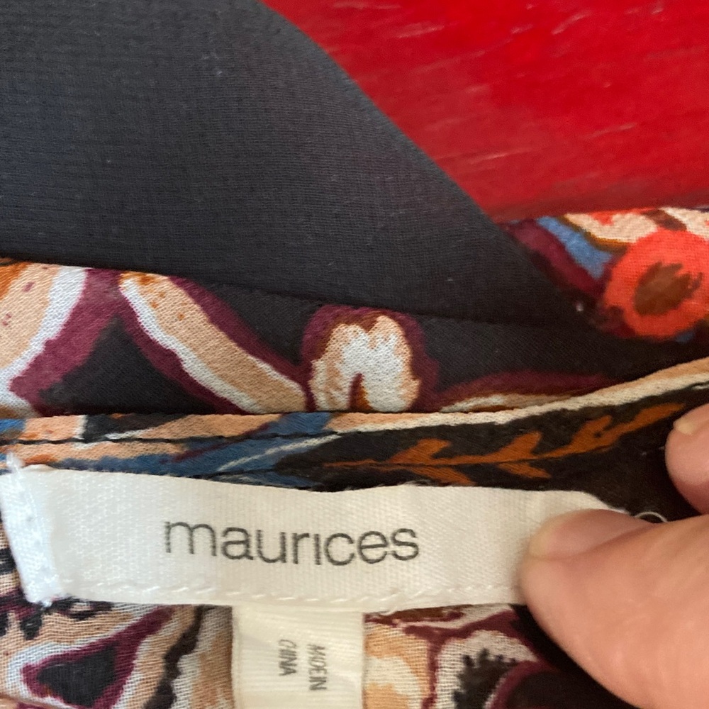 Maurices Multicolor Patterned Kimono - image 2